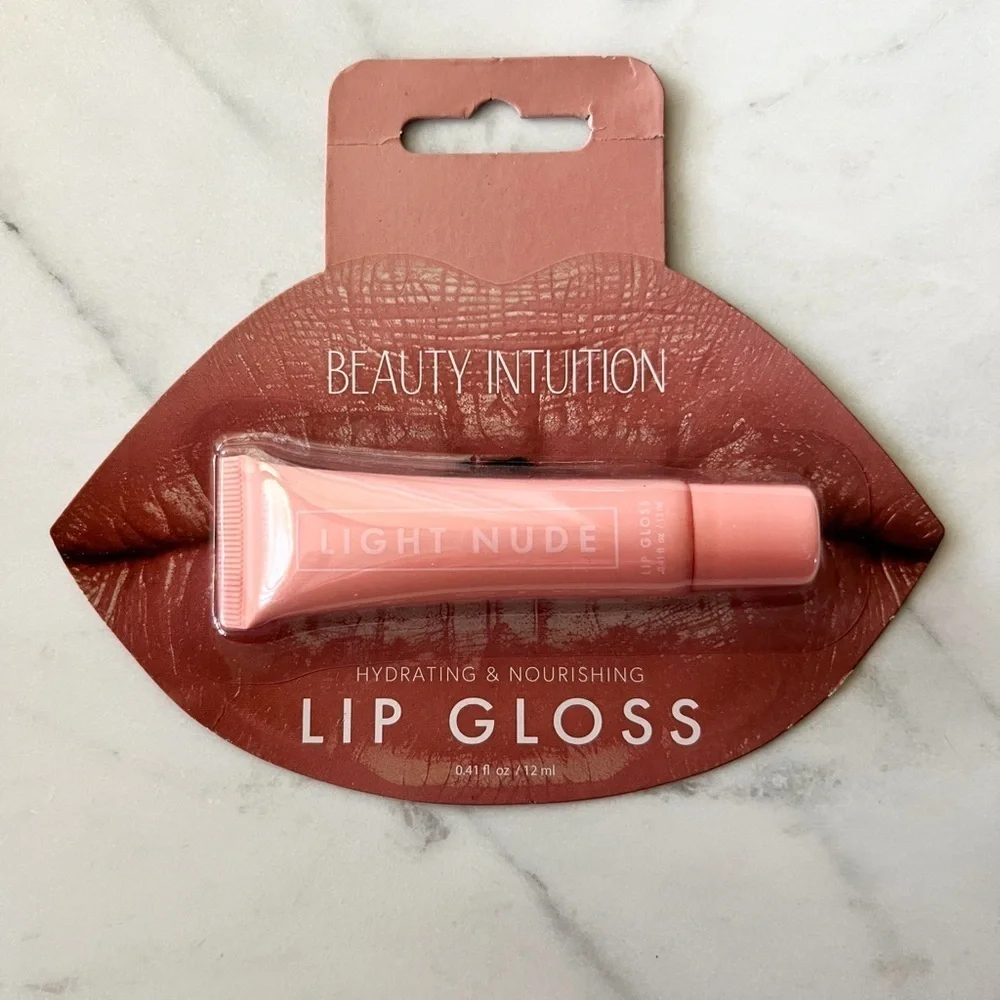 NWT Beauty Intuition Hydrating Nourishing Lip Gloss Light Nude & Crystal Clear